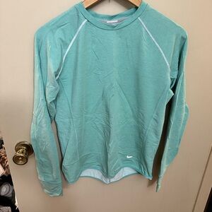 Nike Blue Long Sleeve Tee with Athletic Silhouette